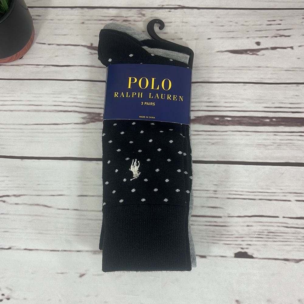 Polo Ralph Lauren Men’s 3-pair Socks Polka Dot
